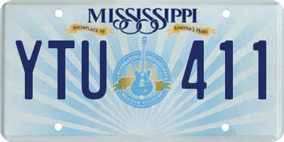 MS license plate YTU411