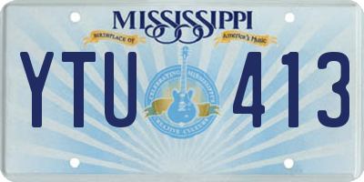 MS license plate YTU413