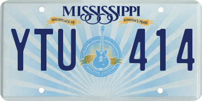 MS license plate YTU414