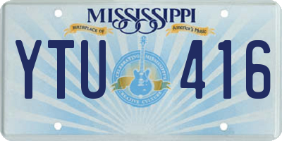 MS license plate YTU416