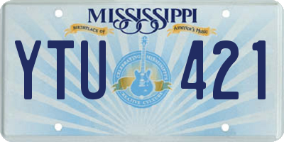 MS license plate YTU421
