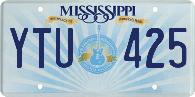 MS license plate YTU425