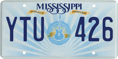 MS license plate YTU426