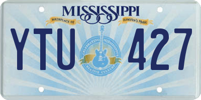 MS license plate YTU427