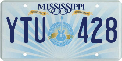MS license plate YTU428