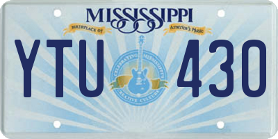 MS license plate YTU430