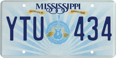 MS license plate YTU434