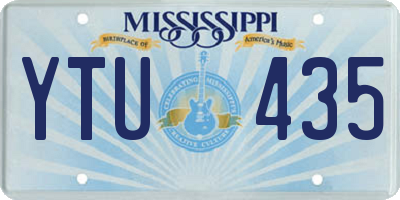 MS license plate YTU435