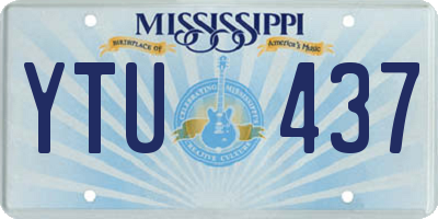 MS license plate YTU437