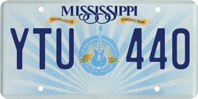 MS license plate YTU440