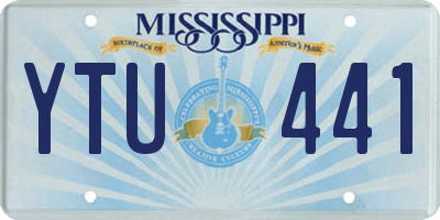 MS license plate YTU441
