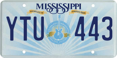 MS license plate YTU443