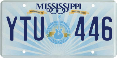 MS license plate YTU446