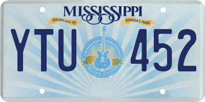 MS license plate YTU452