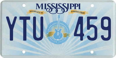 MS license plate YTU459