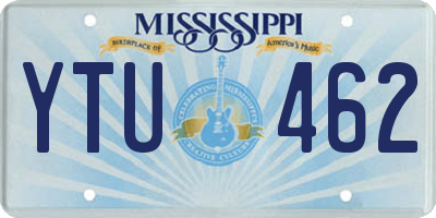 MS license plate YTU462
