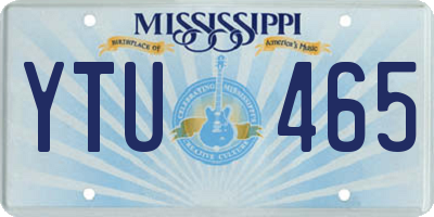 MS license plate YTU465