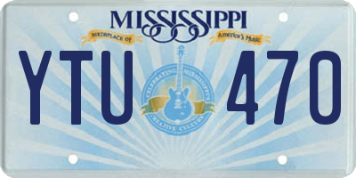 MS license plate YTU470