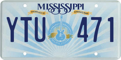 MS license plate YTU471