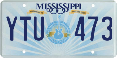 MS license plate YTU473