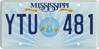 MS license plate YTU481