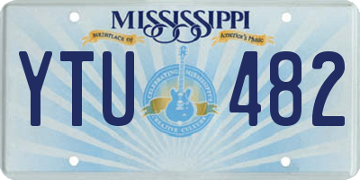 MS license plate YTU482
