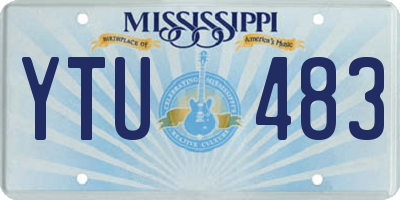 MS license plate YTU483