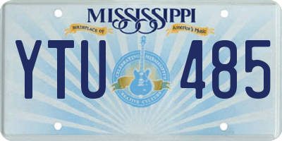 MS license plate YTU485