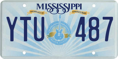 MS license plate YTU487