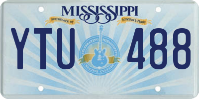 MS license plate YTU488