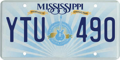 MS license plate YTU490