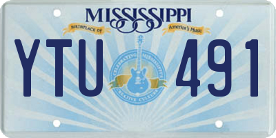 MS license plate YTU491