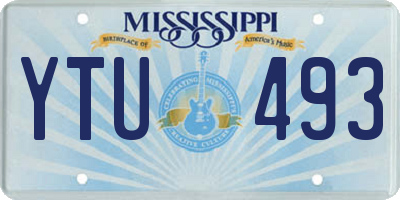 MS license plate YTU493