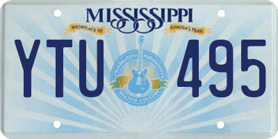 MS license plate YTU495