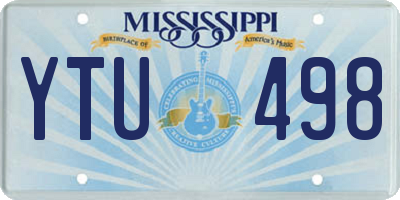 MS license plate YTU498