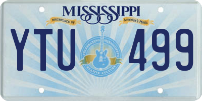 MS license plate YTU499