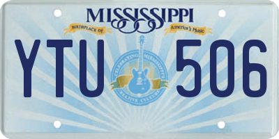 MS license plate YTU506