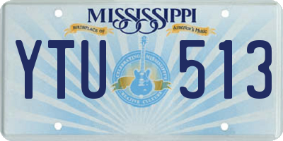 MS license plate YTU513