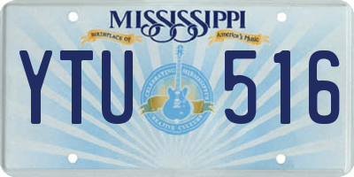 MS license plate YTU516