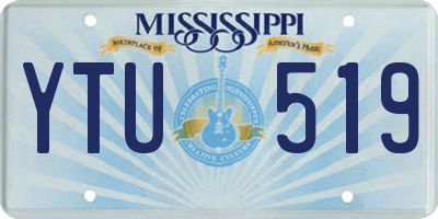 MS license plate YTU519
