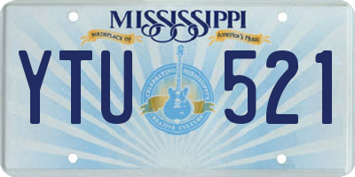 MS license plate YTU521