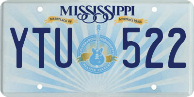 MS license plate YTU522