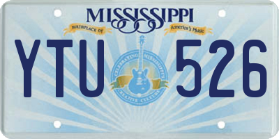 MS license plate YTU526