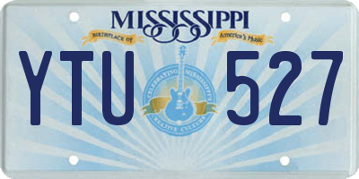 MS license plate YTU527