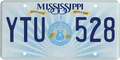 MS license plate YTU528