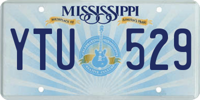 MS license plate YTU529