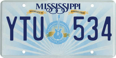 MS license plate YTU534