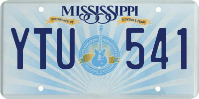 MS license plate YTU541