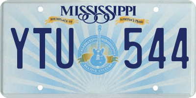 MS license plate YTU544