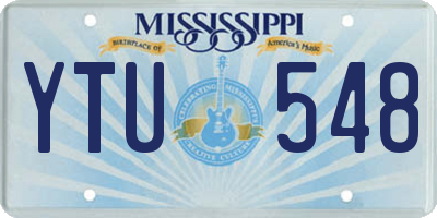 MS license plate YTU548